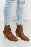 MMShoes Love the Journey Stacked Heel Chelsea Boot in Chestnut