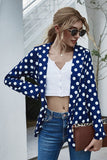 Polka Dot Long Sleeve Blazer