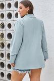 Plus Size Shawl Collar Long Sleeve Blazer