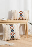 2 Styles Embroidered Fringe Detail Pillow Cover