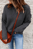 Fringe Detail Mixed Knit Sweater