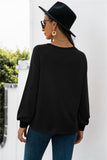 Round Neck Raglan Sleeve Sweatshirt