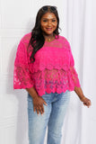 Davi & Dani Full Size Lace Oasis Top