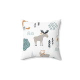 Children's Reindeer Faux Suede Square Pillow