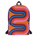 Colorful Wavy Stripes Backpack