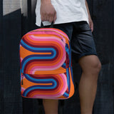 Colorful Wavy Stripes Backpack