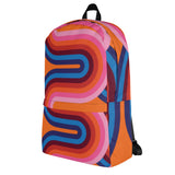 Colorful Wavy Stripes Backpack