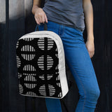 Black Geometric Shape Backpack