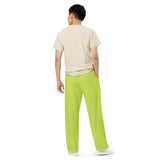 Dreamy green daily wear comfy unisex wide-leg pants