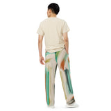 Men's Brush style sketch front and back print wide-leg pants