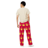 Men's Fire All-over print unisex wide-leg pants