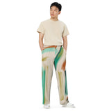 Men's Brush style sketch front and back print wide-leg pants