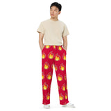 Men's Fire All-over print unisex wide-leg pants