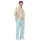 Glow type flow print unisex wide-leg pants