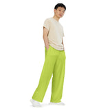 Dreamy green daily wear comfy unisex wide-leg pants