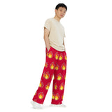 Men's Fire All-over print unisex wide-leg pants