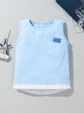 Kids Round Neck Tank and Striped Shorts Set