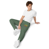 Green pigment-dyed sweatpants