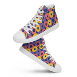 Colored Polka Circles Women’s high top canvas shoes